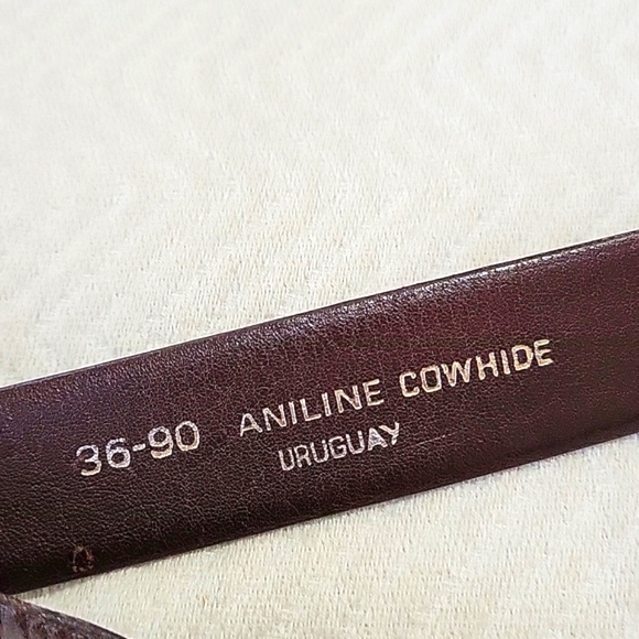 Brown Aniline Cowhide Belt Uruguay - Picture 3 of 5